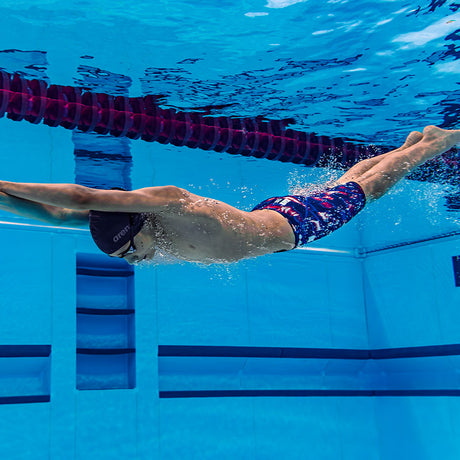Arena - Aqua Gleam Limited Edition Boys Powerskin ST Next Jammers – Red/White/Blue