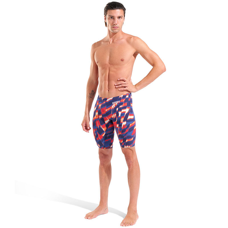 Arena - Aqua Gleam Limited Edition Men's Powerskin Carbon Air3 Jammer – Red/White/Blue