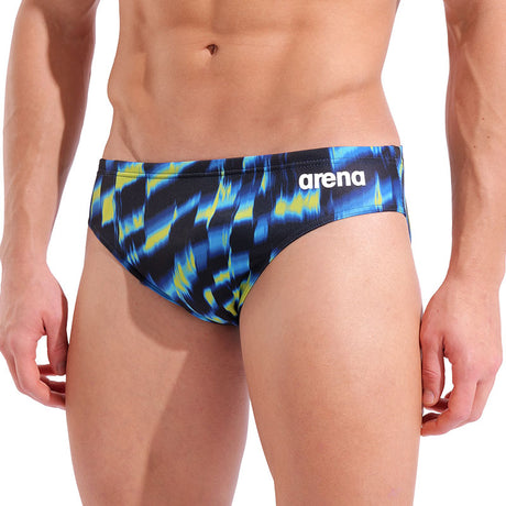 Arena - Aqua Gleam Limited Edition Men's Wave Swim Brief - Black/Multi