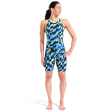 Arena - Aqua Gleam Limited Edition Women's Closed-Back Powerskin Carbon Air3 Kneeskin – Aqua/Gleam