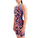 Arena - Aqua Gleam Limited Edition Women's Open-Back Powerskin Carbon Air3 Kneeskin – Red/White/Blue