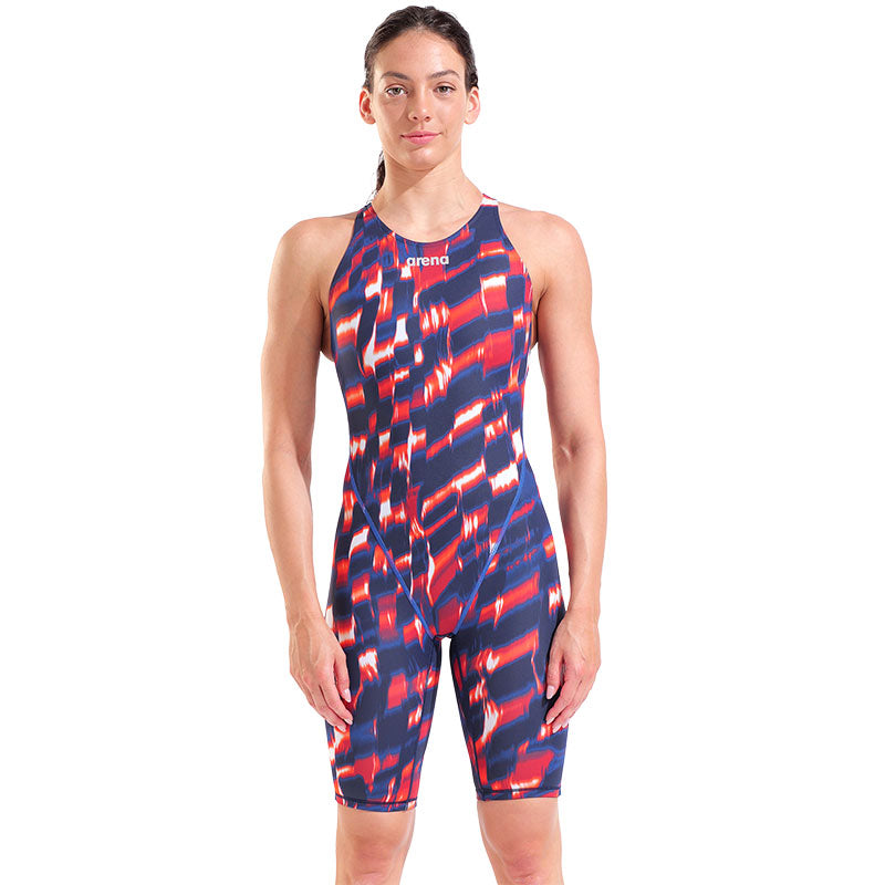 Arena - Aqua Gleam Limited Edition Women's Powerskin ST Next Open Back – Red/White/Blue