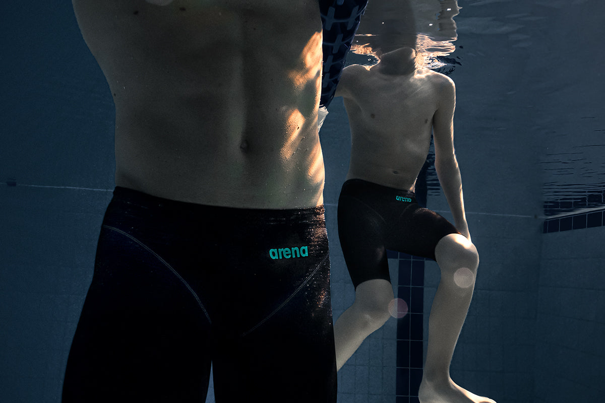 Arena - Boys Powerskin Impulso Jammers – Black/Teal