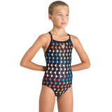Arena - Carnival Lightdrop Back Girls’ Swimsuit - Black/Multi