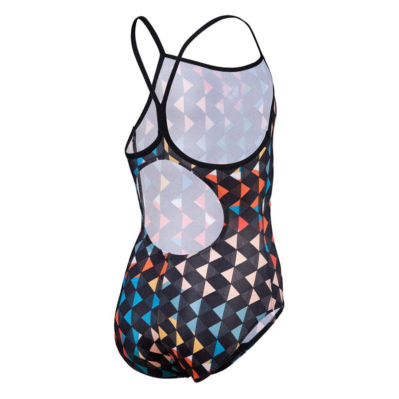 Arena Carnival Lightdrop Back Girls' Swimsuit Black/Multi