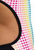Arena - Circle Stripe Lace Back Ladies Swimsuit - Black/Multi