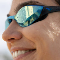Arena - Cobra Edge Swipe Mirror Goggle - Aqua/Black