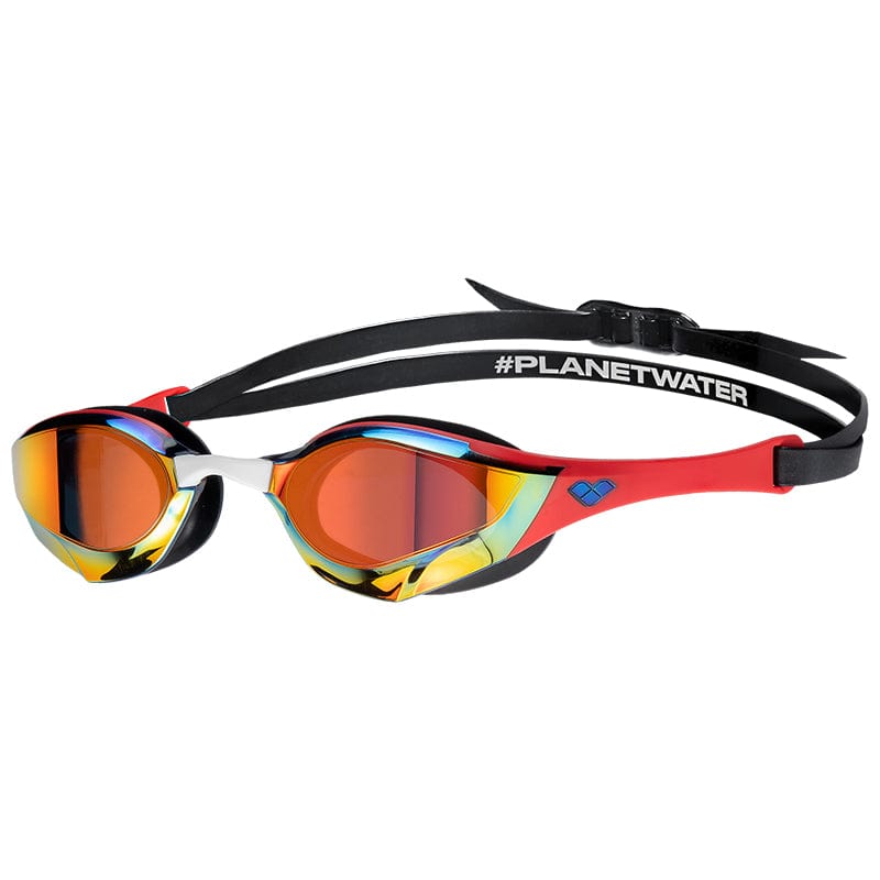 Arena - Cobra Edge Swipe Mirror Goggle - Gold/Red