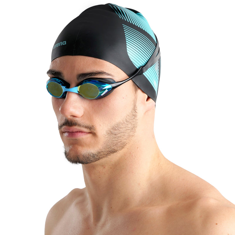 Arena - Cobra Original Swipe Mirror Goggle - Aqua-Black