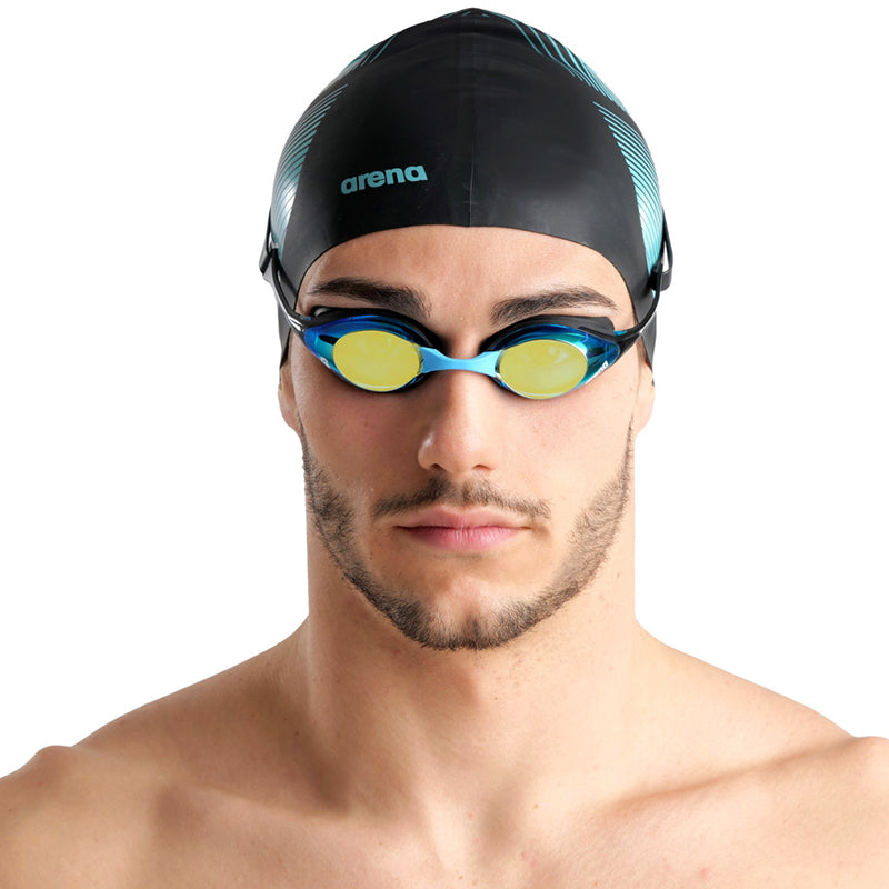 Arena - Cobra Original Swipe Mirror Goggle - Aqua-Black
