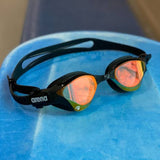 Arena - Cobra Tri Swipe Mirror Triathlon Goggles - Copper/Black