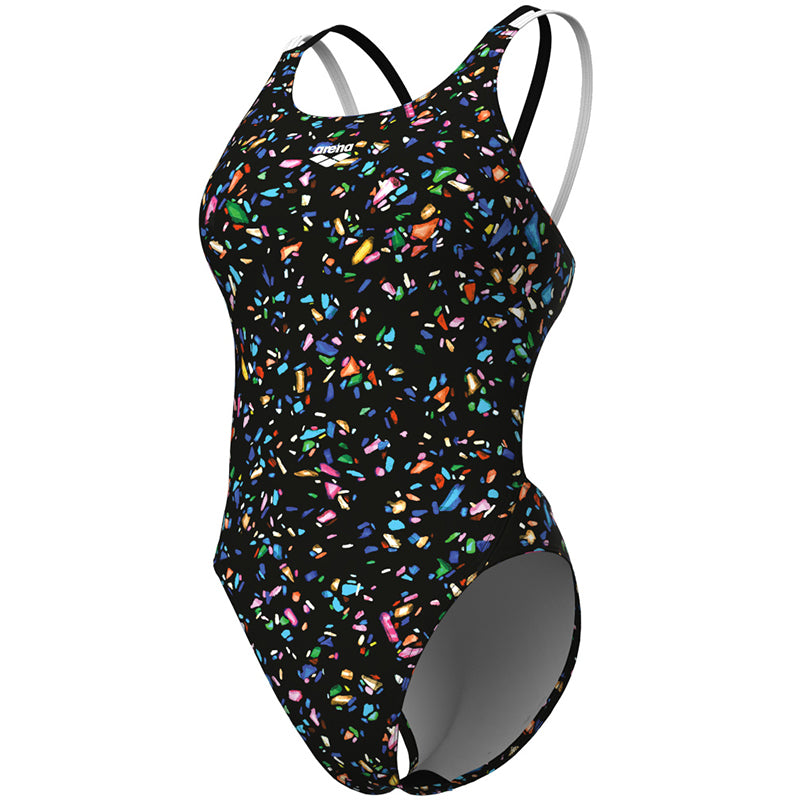 Arena - Confetti Swim Tech Multi Back Ladies Swimsuit - Black/Multi