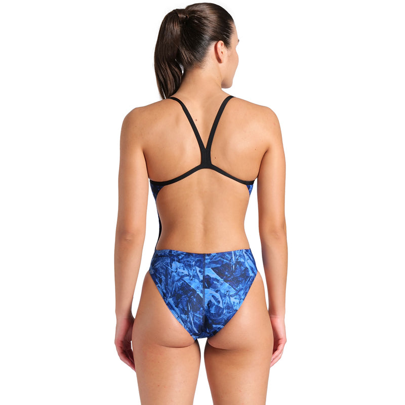 Arena - Crackle Challenge Back Ladies Swimsuit - Black/Team Royal