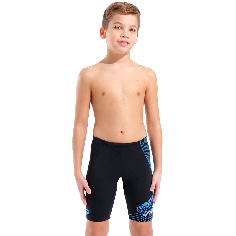 Arena - Design Swim Boy's Jammer - Black-Turquoise/White