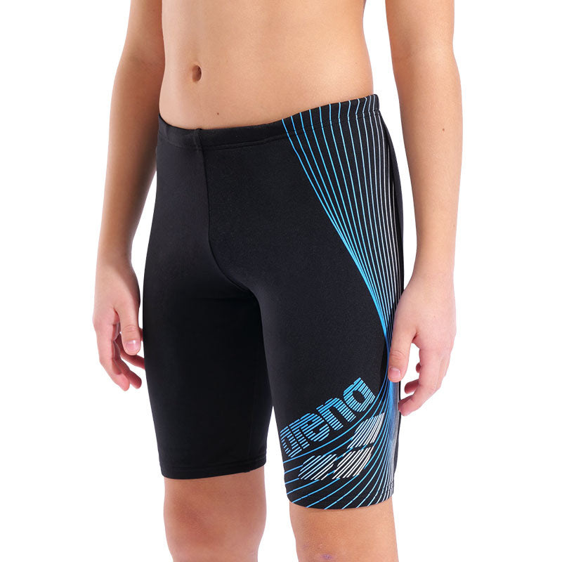 Arena - Design Swim Boy's Jammer - Black-Turquoise/White