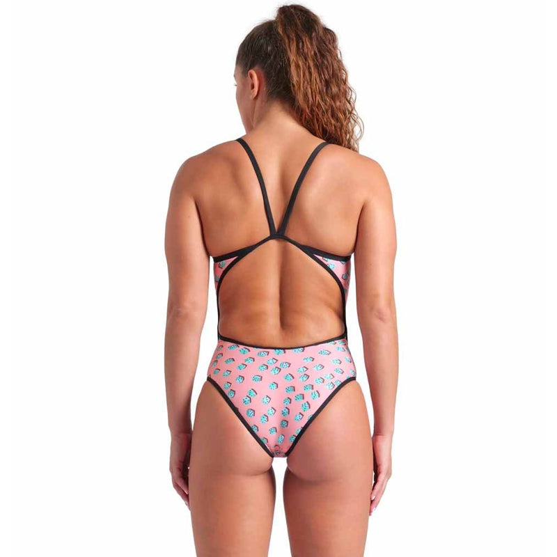 Arena - Dices Super Fly Back Ladies Swimsuit - Pink/Multi