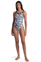 Arena -  Earth X Cross Back Ladies Swimsuit - Black/White Multi