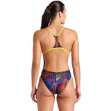 Arena - Energy Booster Back Ladies Swimsuit - Green/Black Multi