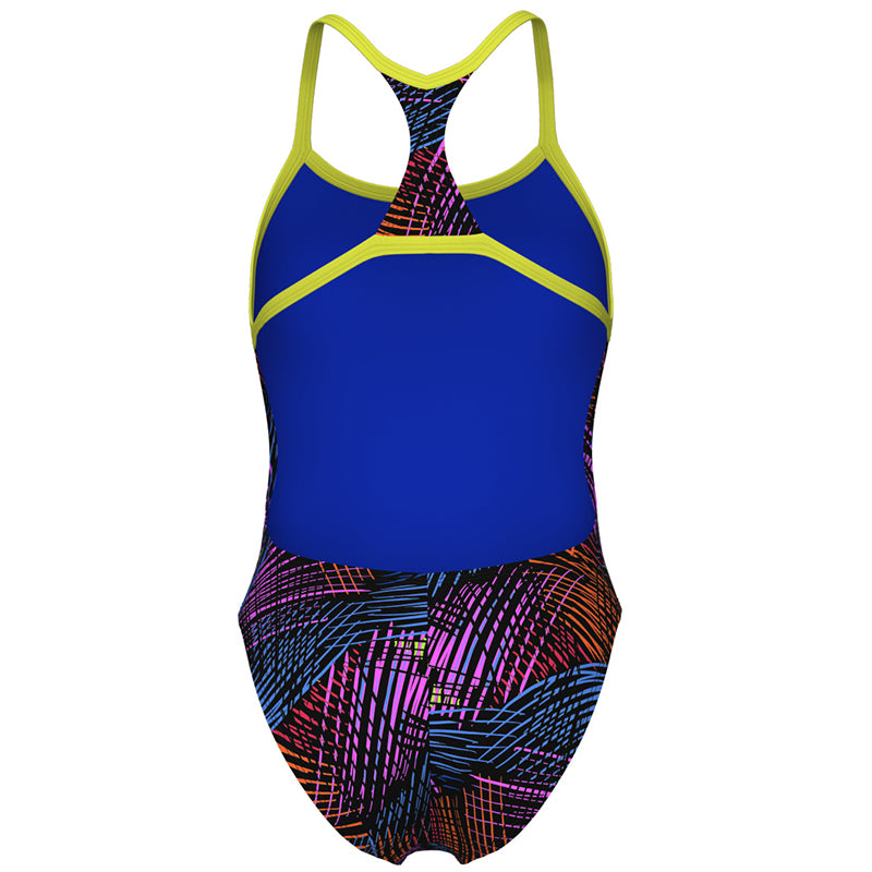 Arena - Energy Booster Back Ladies Swimsuit - Green/Black Multi