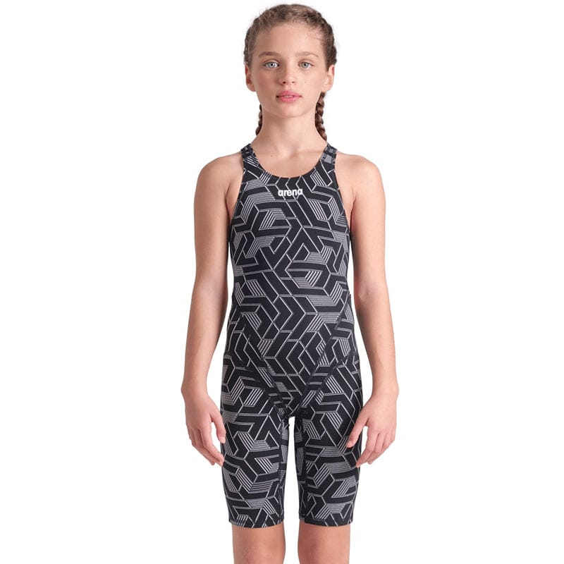 Arena - Escape Printed Full Body Girls Swimsuit - Black/Multi