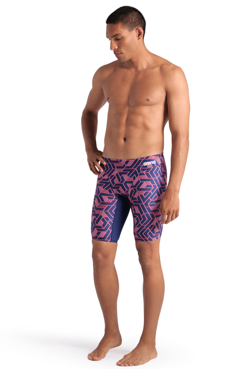 Arena - Escape Swim Men's Jammer - Navy/Team Red