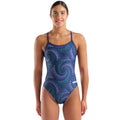 Arena - Fireflow Challenge Back Ladies Swimsuit - Navy/Team Blue Green