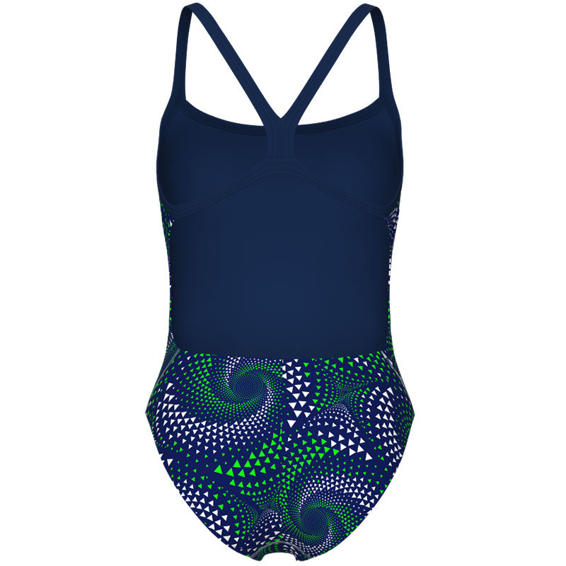 Arena - Fireflow Challenge Back Ladies Swimsuit - Navy/Team Blue Green