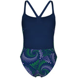 Arena - Fireflow Challenge Back Ladies Swimsuit - Navy/Team Blue Green