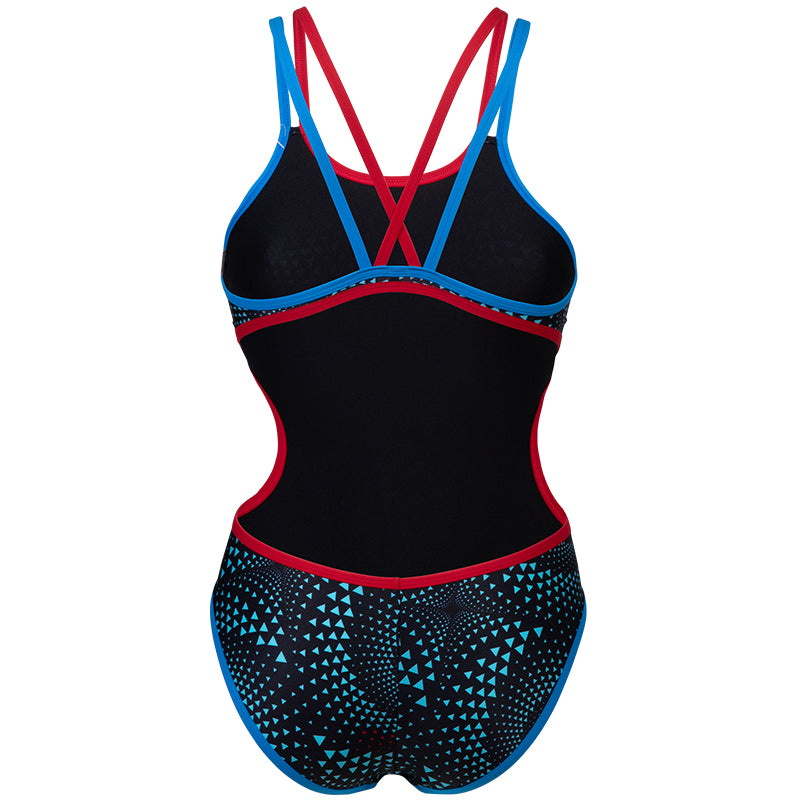 Arena - Fireflow One Women's Double Cross Back Swimsuit - Red/Black/Multi