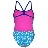 Arena - Flowers Challenge Back Ladies Swimsuit - Blue Multi/Neon Blue