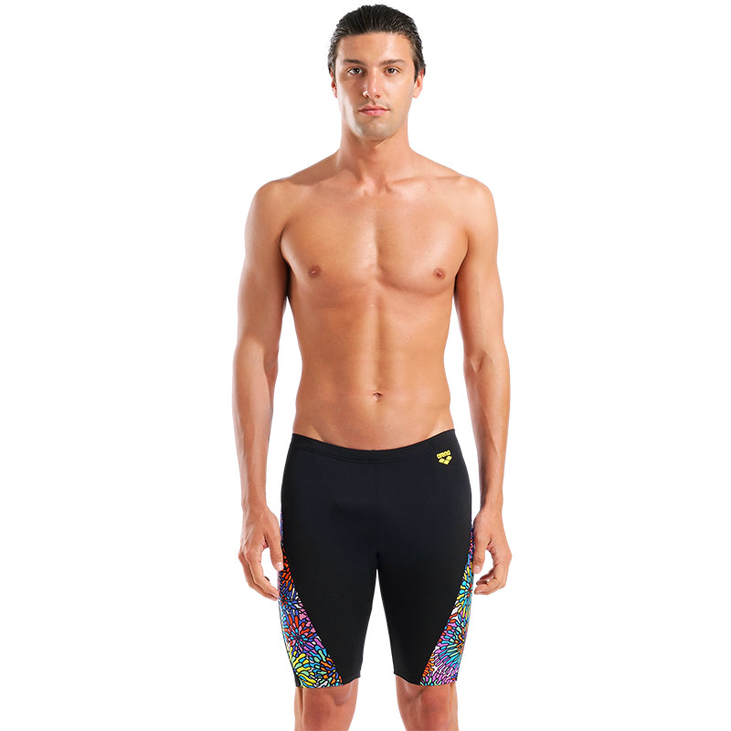 Arena - Garden Men's Swim Training Jammer - Black/Black-Multi