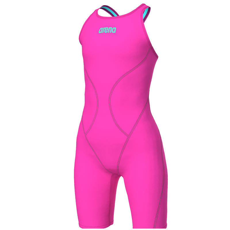 Arena - Girls Limited Edition Powerskin Impulso Open Back – Shocking Pink/Water