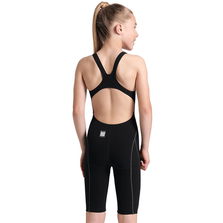 Arena - Girls' Powerskin Impulso Open Back – Black/Teal