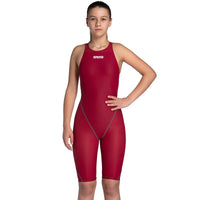 Arena - Girls’ Powerskin ST Next Open Back - Deep Red