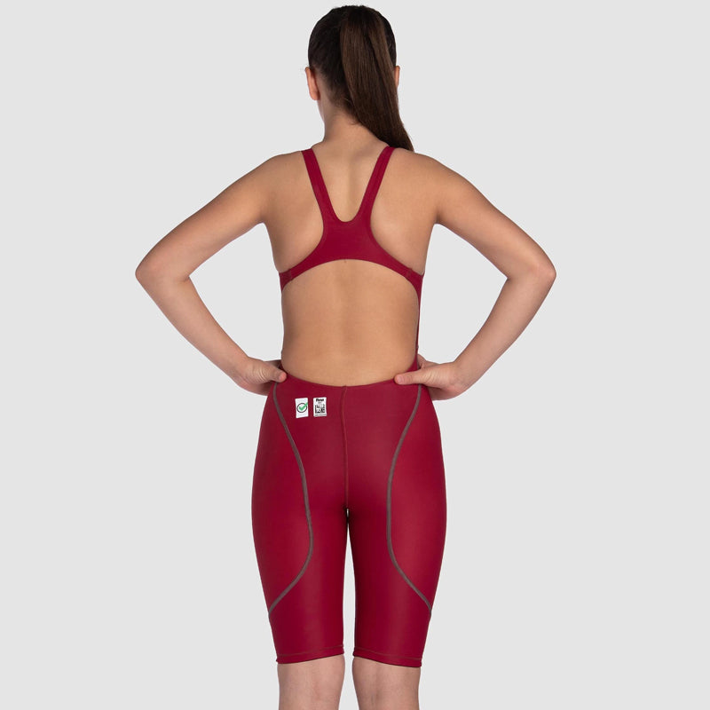 Arena - Girls’ Powerskin ST Next Open Back - Deep Red