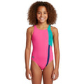 Arena - Ipanema Pro Back Junior Swimsuit - Rose/Green/Sea