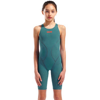Arena - Jade Aura Limited Edition Girls Powerskin Impulso Open Back – Biscay Bay/Cherry