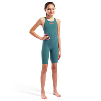 Arena - Jade Aura Limited Edition Girls Powerskin Impulso Open Back – Biscay Bay/Cherry
