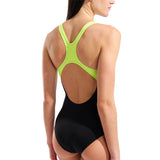 Arena - Jellyfish Swim Pro Back Ladies Swimsuit - Black-Multi/Artic Lime