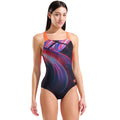 Arena - Jellyfish Swim Pro Back Ladies Swimsuit - Black-Multi/Bright Coral