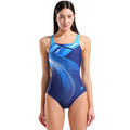 Arena - Jellyfish Swim Pro Back Ladies Swimsuit - Navy-Multi/Turquoise