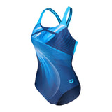 Arena - Jellyfish Swim Pro Back Ladies Swimsuit - Navy-Multi/Turquoise