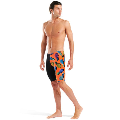 Arena - Juicy Fruits Men's Pineapples Swim Jammer - Orange/Multi-Black