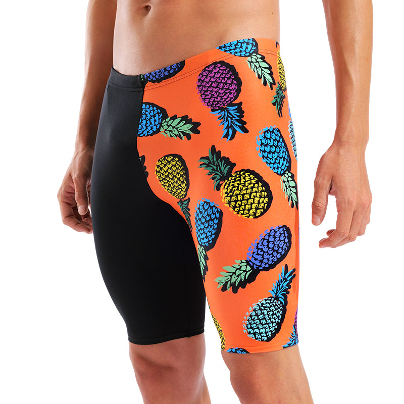 Arena - Juicy Fruits Men's Pineapples Swim Jammer - Orange/Multi-Black