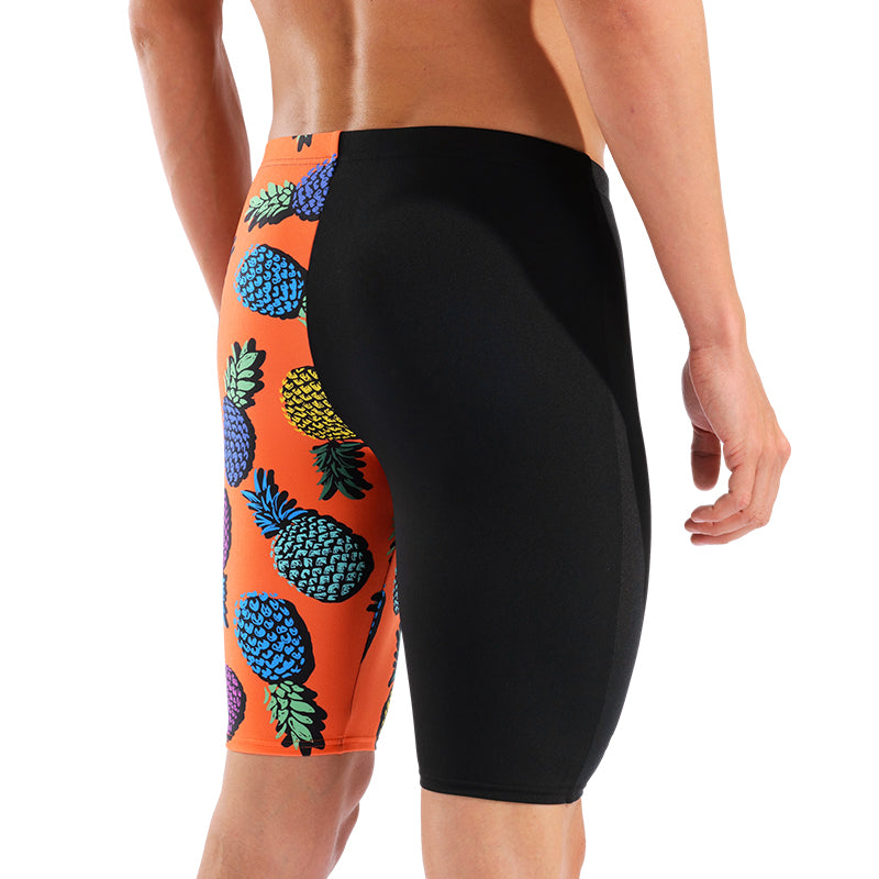 Arena - Juicy Fruits Men's Pineapples Swim Jammer - Orange/Multi-Black