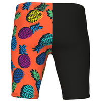Arena - Juicy Fruits Men's Pineapples Swim Jammer - Orange/Multi-Black