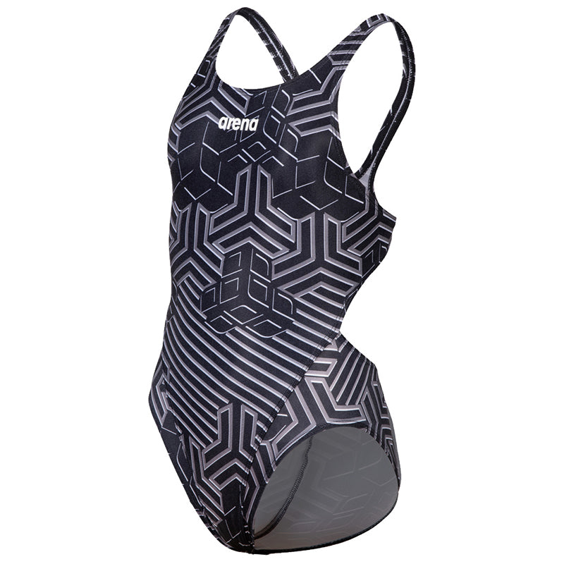 Arena - Kikko Pro Swim Tech Back Girls Swimsuit - Black/Multi