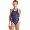 Arena - Kikko Pro Swim Tech Back Girls Swimsuit - Navy/Multi