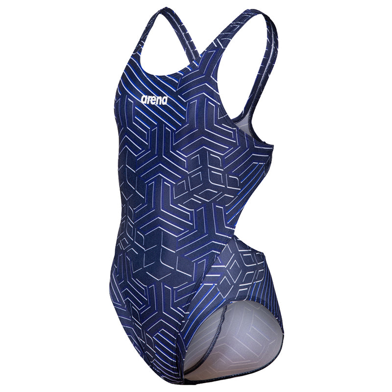 Arena - Kikko Pro Swim Tech Back Girls Swimsuit - Navy/Multi