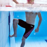 Arena - Leopard Skin Men's Jammer - Black/Pink